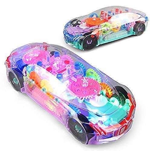 Concept Racing Musical And 3D Lights Transparent Car, Toy for 2-5 Year Kids- Multi Color