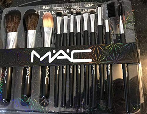 M.A.C Premium Makeup Brush Set Of 12 brushes  With Blister Travel Packaging
