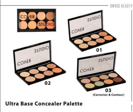 Swiss Beauty Cover Studio Ultra Base Concealer Palette ( 3 shades )